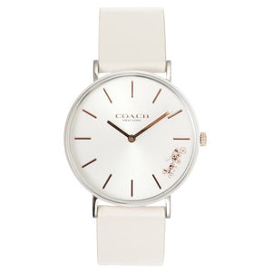 Coach Perry White Dial White Leather Strap Watch for Women - 14503117 Buy Now By Coach