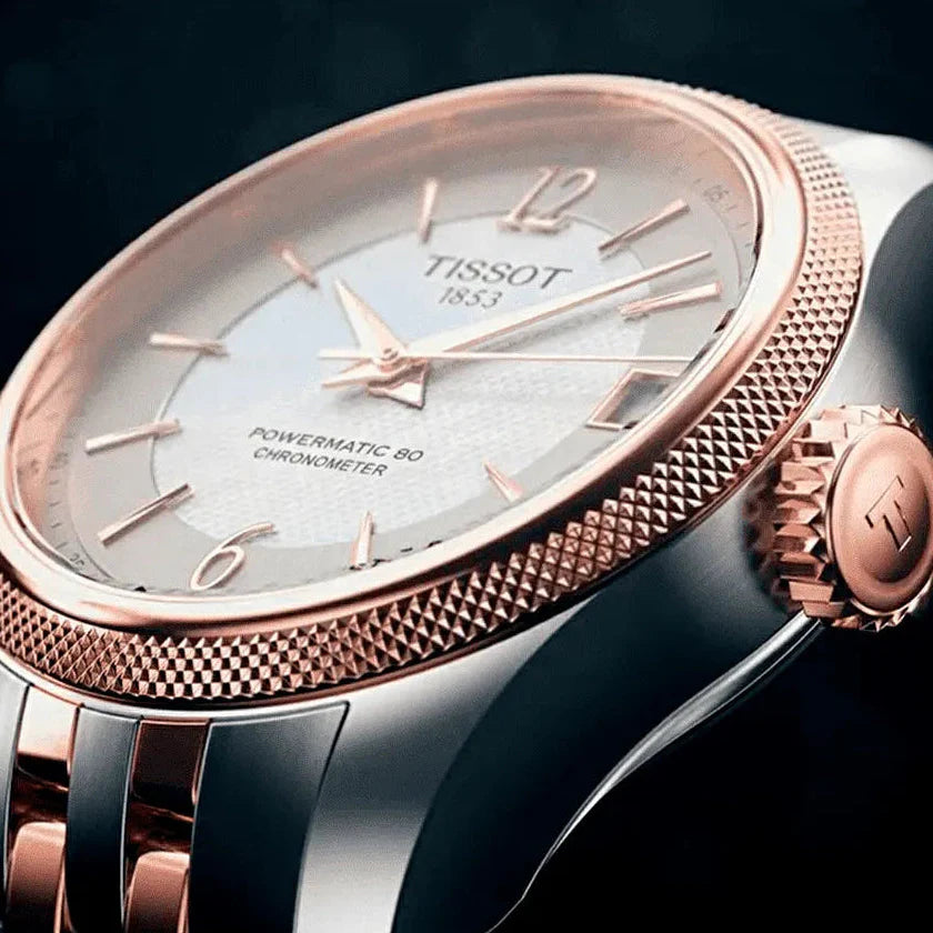 Tissot Ballade Powermatic 80 Cosc Mother of Pearl Dial Two Tone Steel Strap Watch For Women - T108.208.22.117.01 Buy Now By Tissot