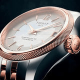 Tissot Ballade Powermatic 80 Cosc Mother of Pearl Dial Two Tone Steel Strap Watch For Women - T108.208.22.117.01 Buy Now By Tissot