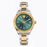 Versace Hellenyium GMT Green Dial Two Tone Steel Strap Watch for Men - V11050015 Buy Now By Versace