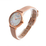 Emporio Armani Kappa White Mother of Pearl Dial Pink Leather Strap Watch For Women - AR2512 Buy Now By Emporio Armani