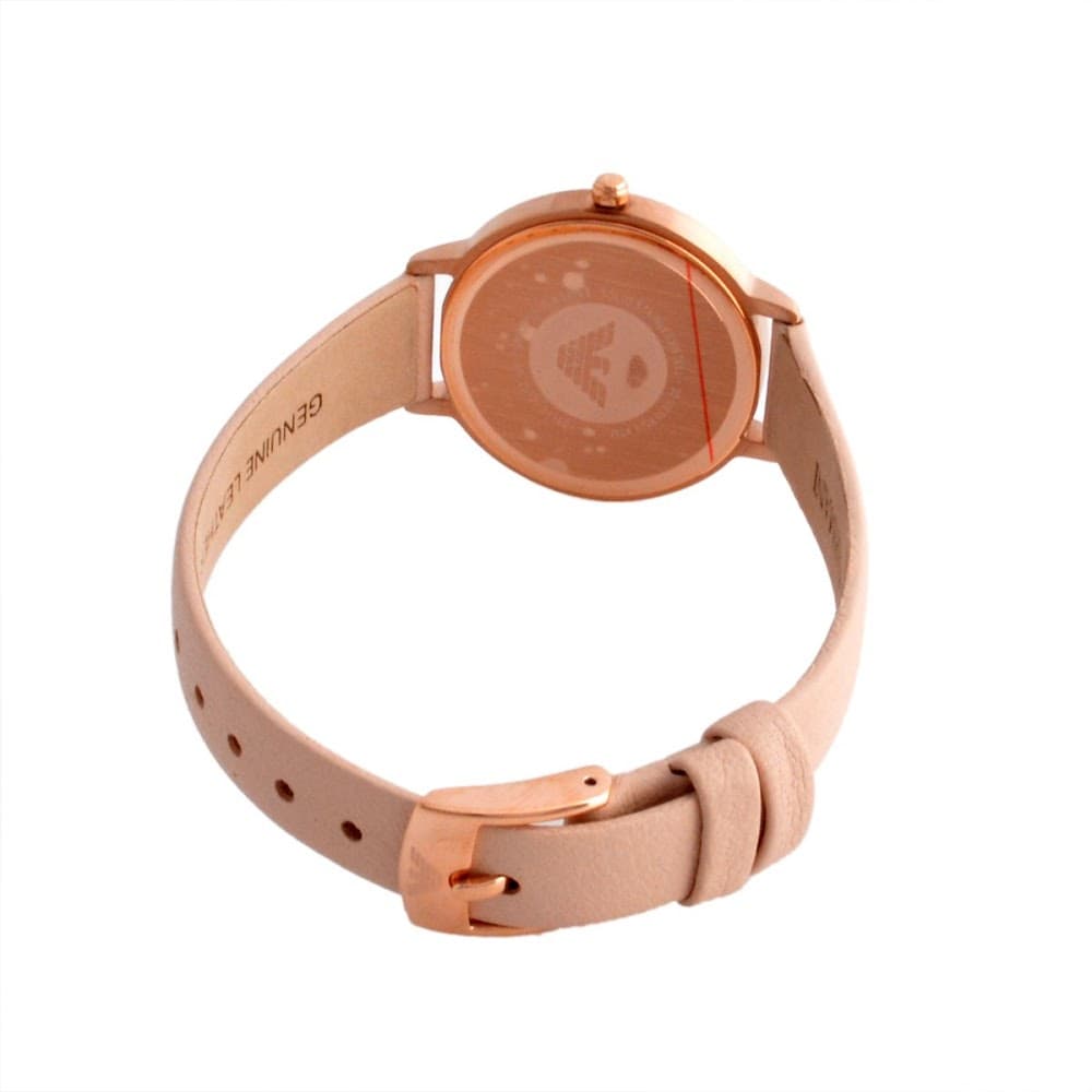 Emporio Armani Kappa White Mother of Pearl Dial Pink Leather Strap Watch For Women - AR2512 Buy Now By Emporio Armani