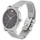 Emporio Armani Luigi Analog Black Dial Silver Mesh Bracelet Watch For Men - AR11272 Buy Now By Emporio Armani