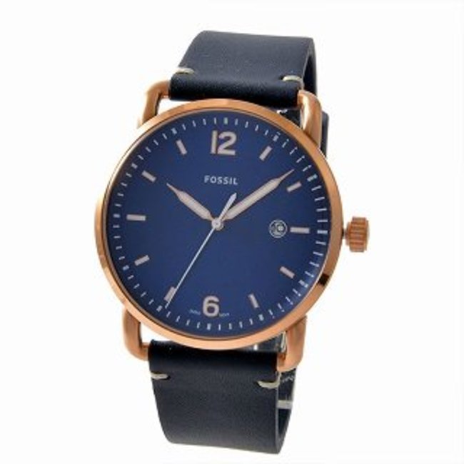 Fossil The Commuter Blue Dial Blue Leather Strap Watch for Men - FS5274 Buy Now By Fossil