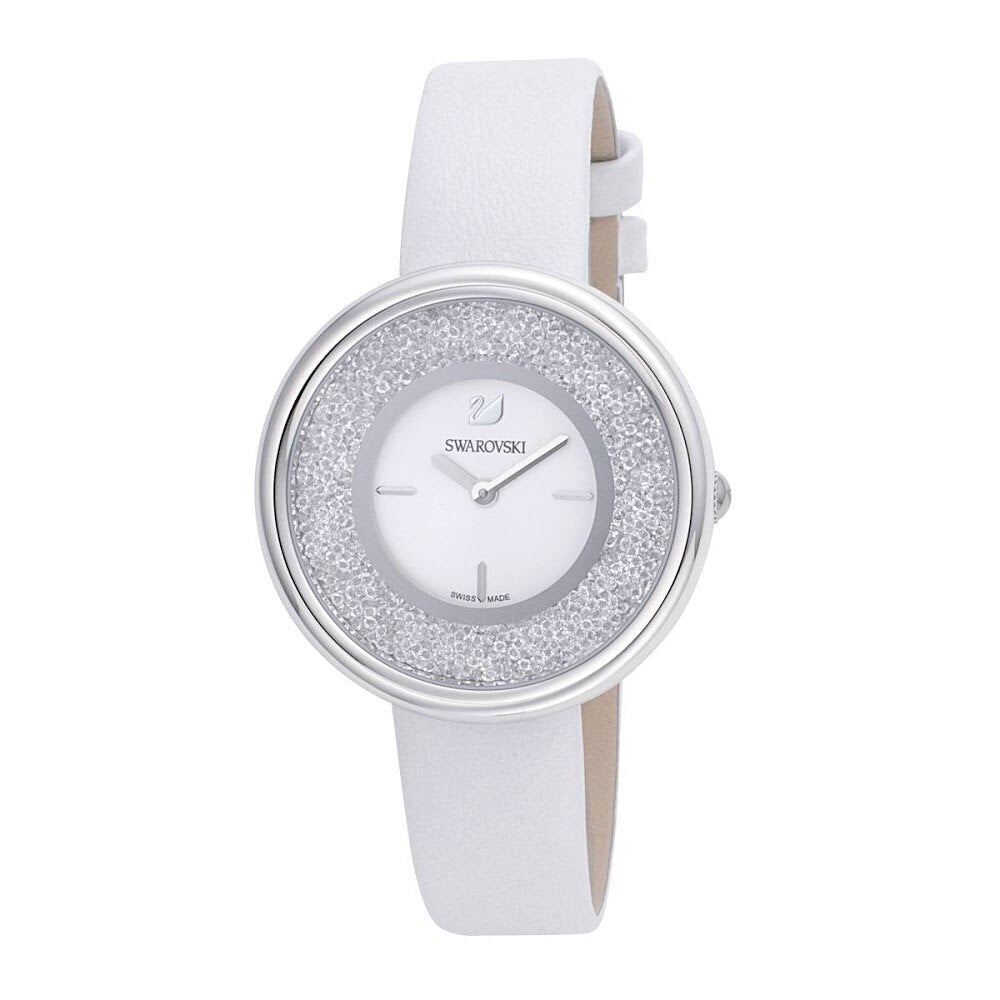 Swarovski Crystalline Pure White Dial White Leather Strap Watch for Women - 5275046 Buy Now By Swarovski