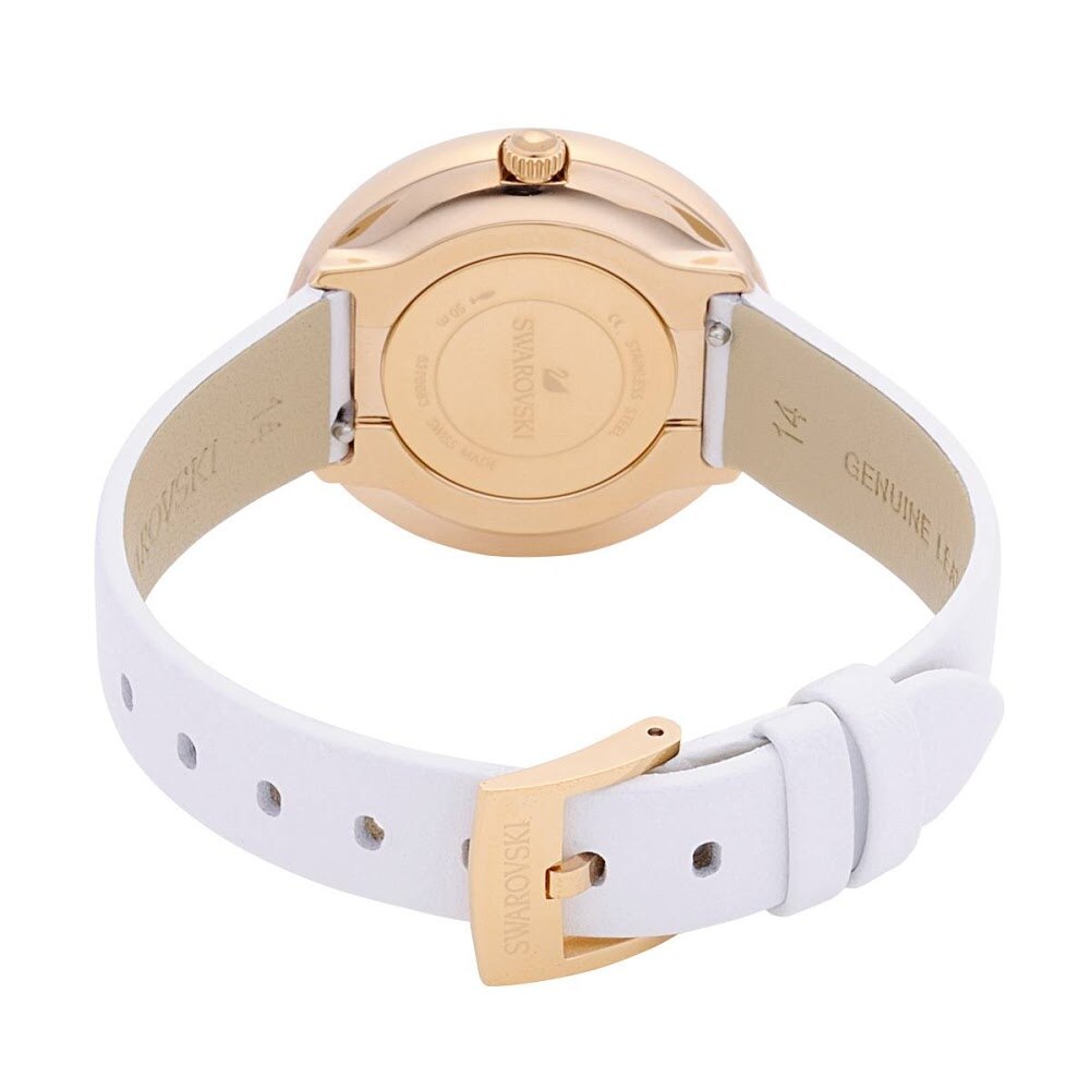 Swarovski Crystalline Pure White Dial White Leather Strap Watch for Women - 5376083 Buy Now By Swarovski