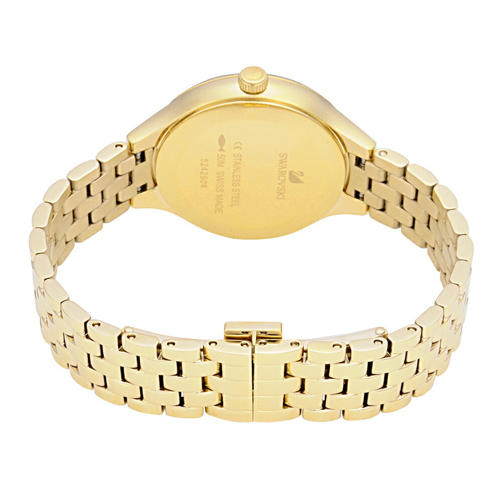 Swarovski Lovely Crystals White Dial Gold Steel Strap Watch for Women - 5242895 Buy Now By Swarovski