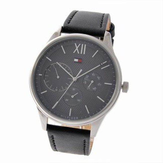 Tommy Hilfiger Damon Multifunction Black Dial Black Leather Strap Watch for Men - 1791417 Buy Now By Tommy Hilfiger