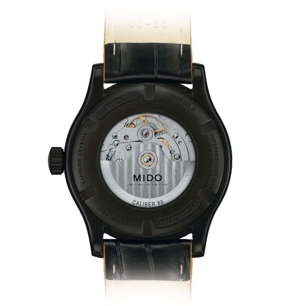 Mido Multifort Automatic Special Edition Black Dial Black Leather Strap Watch For Men - M005.430.36.051.80 Buy Now By Mido