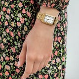 Fossil Raquel Three Hand Date White Dial Gold Steel Strap Watch For Women - ES5220 Buy Now By Fossil