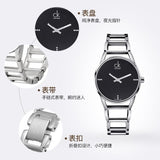 Calvin Klein Stately Black Dial Silver Steel Strap Watch for Women - K3G2312S Buy Now By Calvin Klein