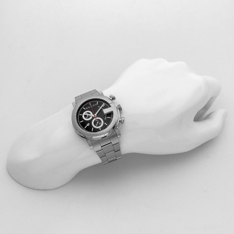 Gucci G Chrono Black Dial Silver Steel Strap Watch For Men - YA101309 Buy Now By Gucci