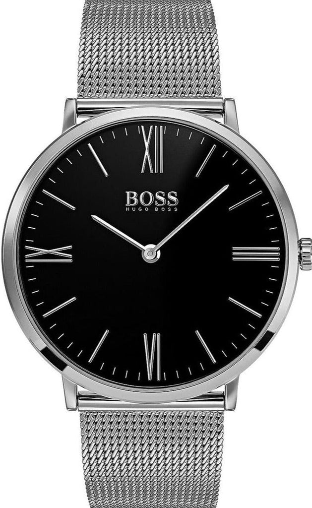 Hugo Boss Jackson Quartz Black Dial Silver Mesh Bracelet Watch For Men - 1513514 Buy Now By Hugo Boss