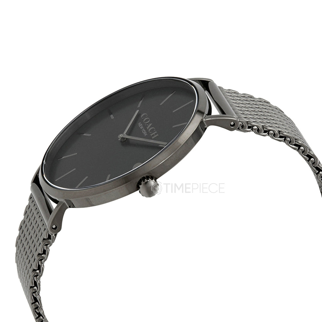 Coach Charles Black Dial Grey Mesh Bracelet Watch for Men - 14602145 Buy Now By Coach
