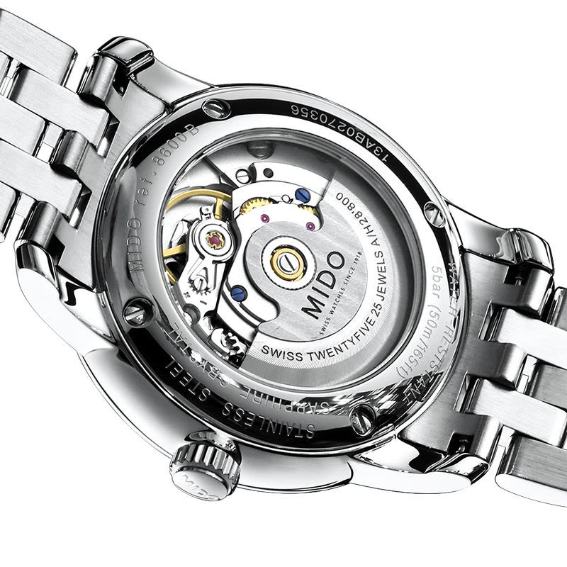 Mido Baroncelli Ii Automatic Black Dial Silver Steel Strap Watch For Men - M8600.4.18.1 Buy Now By Mido