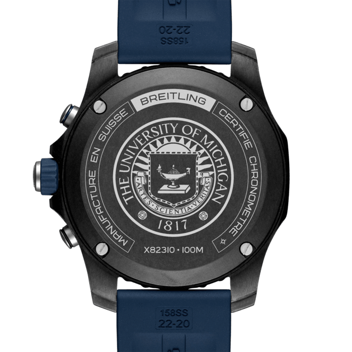 Breitling Endurance Pro University Black Dial Blue Rubber Strap Watch for Men - X823101C1B1S1 Buy Now By Breitling