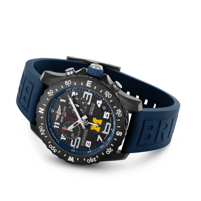 Breitling Endurance Pro University Black Dial Blue Rubber Strap Watch for Men - X823101C1B1S1 Buy Now By Breitling