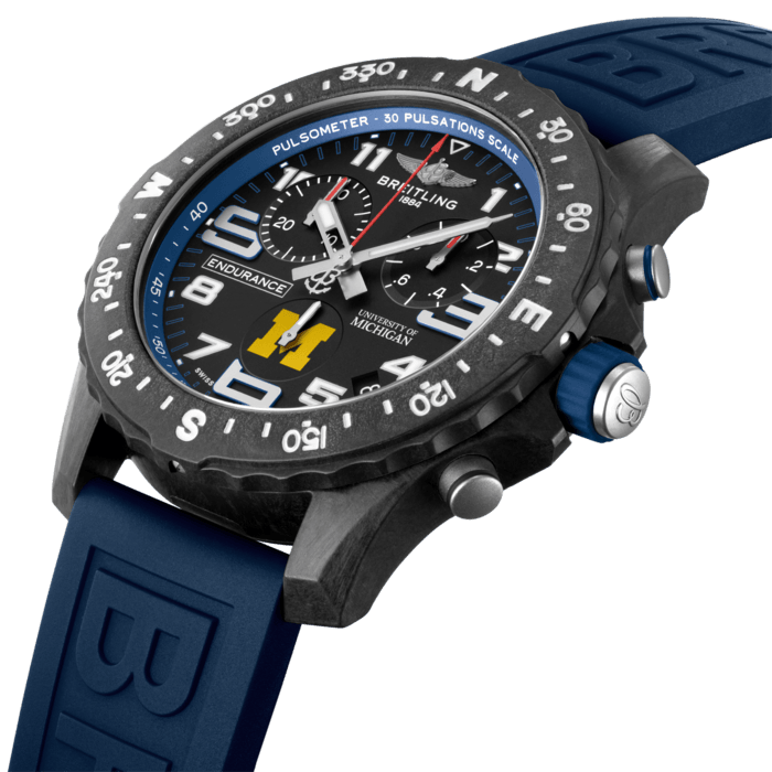 Breitling Endurance Pro University Black Dial Blue Rubber Strap Watch for Men - X823101C1B1S1 Buy Now By Breitling