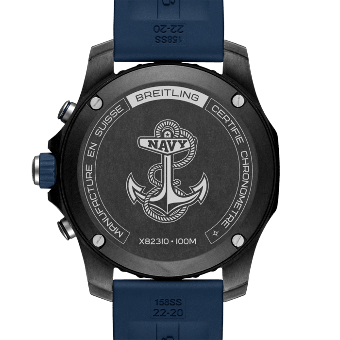 Breitling Endurance Pro United States Naval Academy Black Dial Blue Rubber Strap Watch for Men - X823103C1B1S1 Buy Now By Breitling
