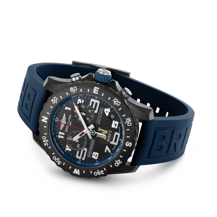 Breitling Endurance Pro United States Naval Academy Black Dial Blue Rubber Strap Watch for Men - X823103C1B1S1 Buy Now By Breitling