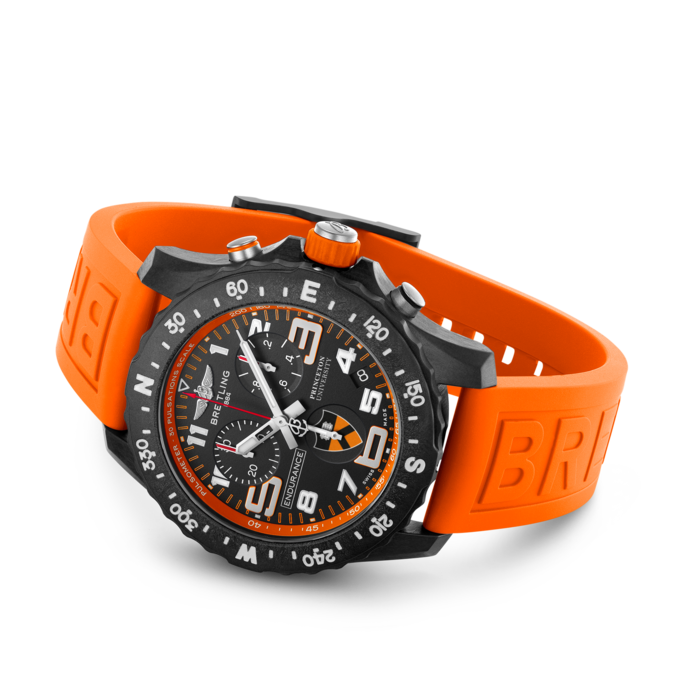 Breitling Endurance Pro Princeton University Edition Black Dial Orange Rubber Strap Watch for Men - X823104C1B1S1 Buy Now By Breitling