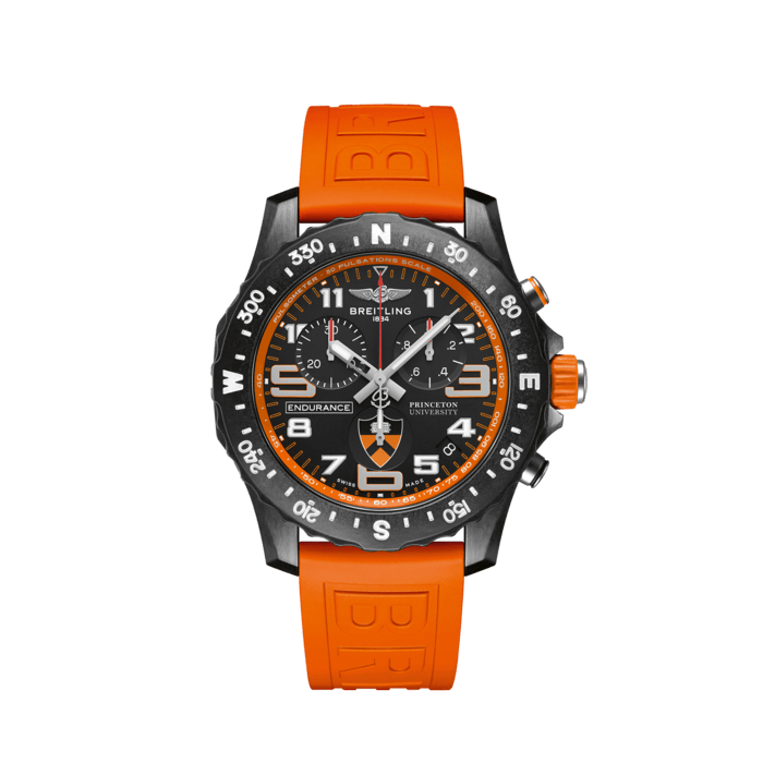 Breitling Endurance Pro Princeton University Edition Black Dial Orange Rubber Strap Watch for Men - X823104C1B1S1 Buy Now By Breitling
