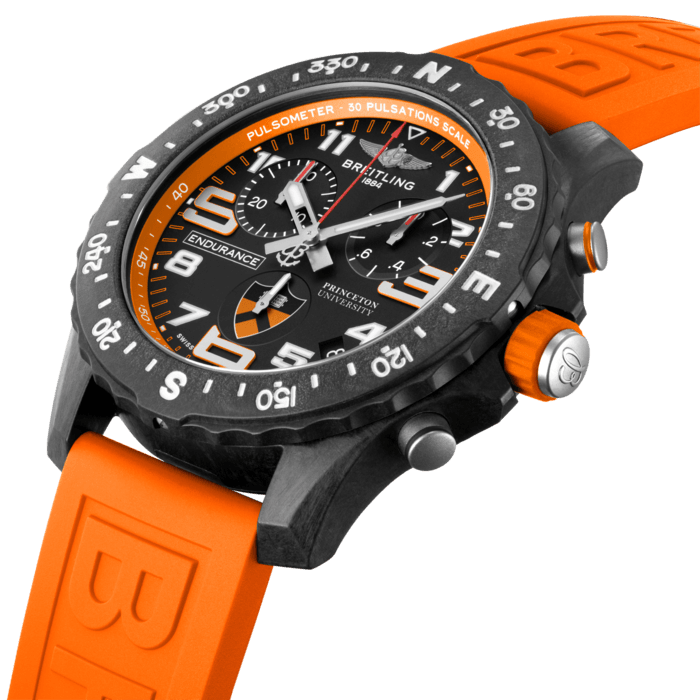 Breitling Endurance Pro Princeton University Edition Black Dial Orange Rubber Strap Watch for Men - X823104C1B1S1 Buy Now By Breitling