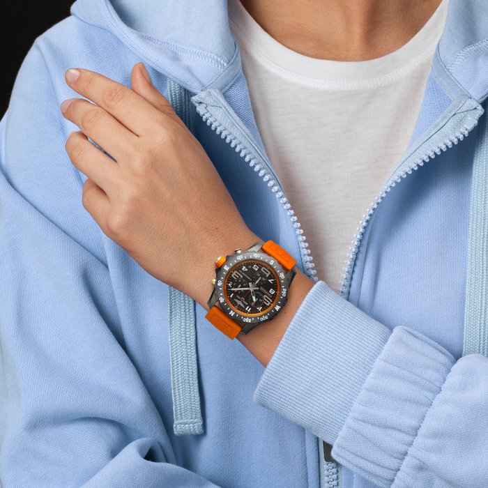 Breitling Endurance Pro Princeton University Edition Black Dial Orange Rubber Strap Watch for Men - X823104C1B1S1 Buy Now By Breitling