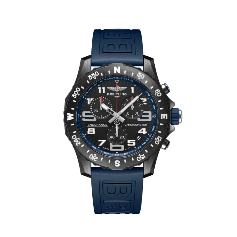Breitling Endurance Pro Black Dial Blue Rubber Strap Watch for Men - X82310D51B1S1 Buy Now By Breitling