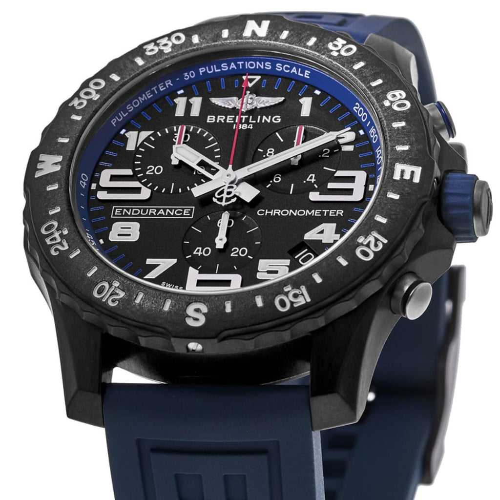 Breitling Endurance Pro Black Dial Blue Rubber Strap Watch for Men - X82310D51B1S1 Buy Now By Breitling