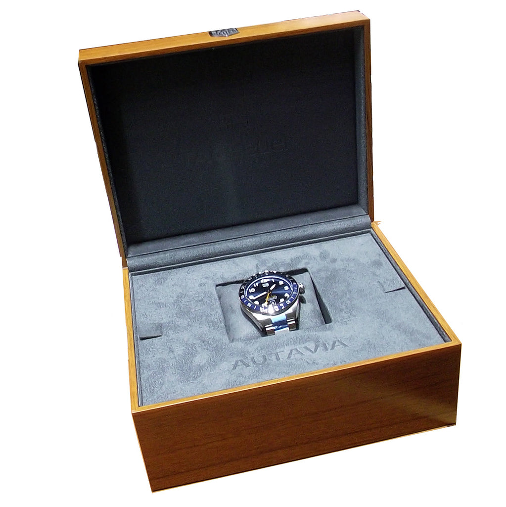Tag Heuer Autavia Cosc GMT Automatic Blue Dial Silver Steel Strap Watch for Men - WBE511A.BA0650 Buy Now By Tag Heuer