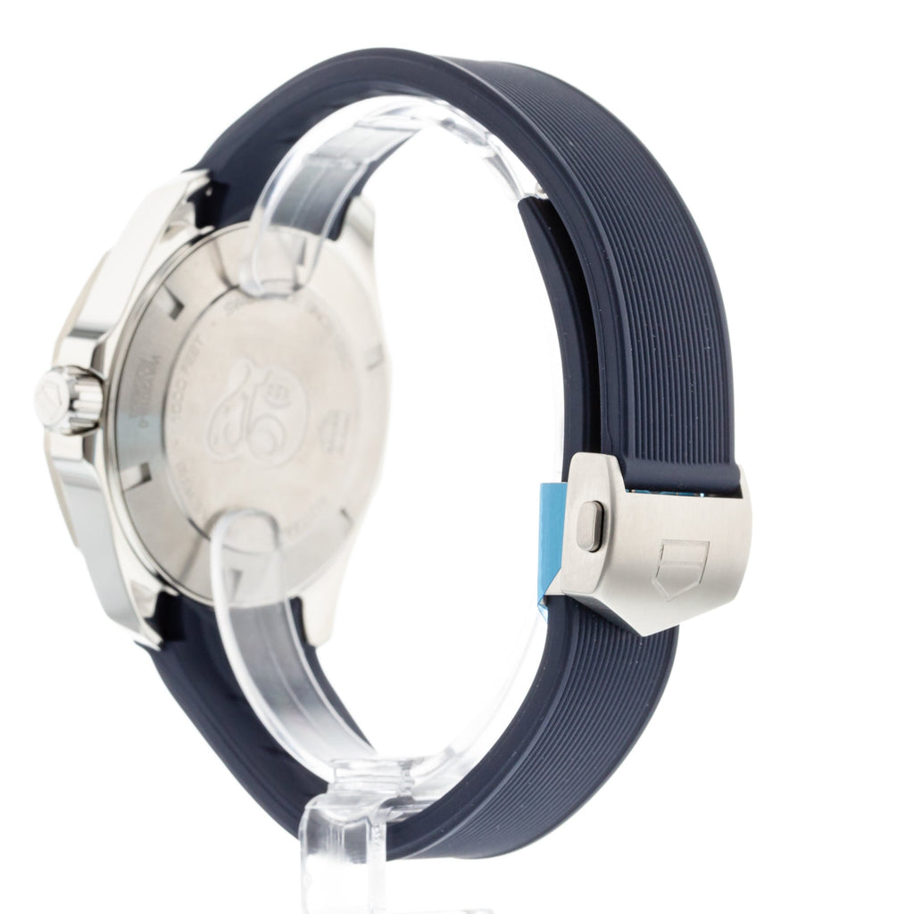 Tag Heuer Aquaracer Calibre 5 Automatic Blue Dial Blue Rubber Strap Watch for Men - WAY201B.FT6150 Buy Now By Tag Heuer