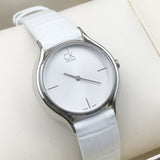 Calvin Klein Skirt White Dial White Leather Strap Watch for Women - K2U231K6 Buy Now By Calvin Klein