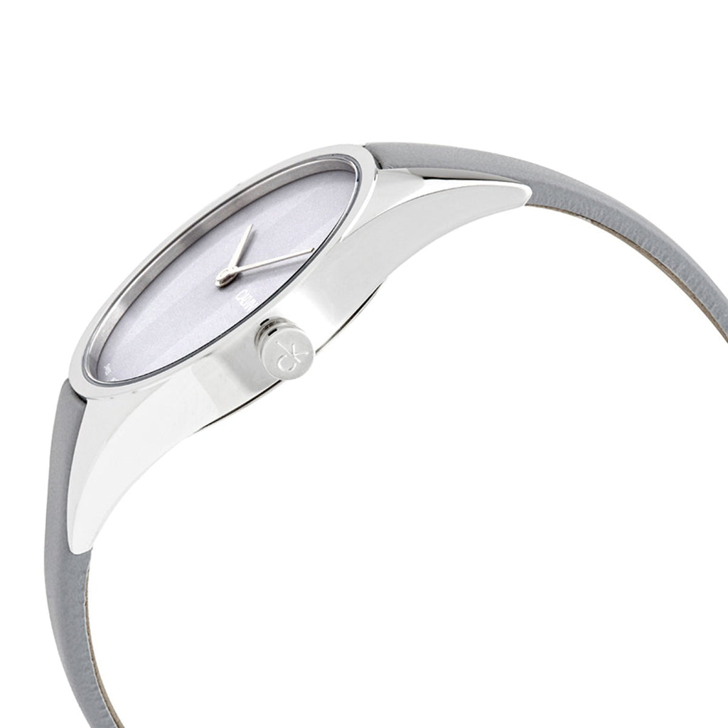 Calvin Klein Rebel Grey Dial Grey Leather Strap Watch for Women - K8P231Q4 Buy Now By Calvin Klein