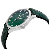 Gucci G-Timeless Mother of Pearl Green Dial Green Leather Strap Watch For Women - YA1264042 Buy Now By Gucci