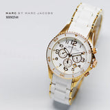 Marc Jacobs Rock Chronograph White Dial White Silicone Strap Watch for Women - MBM2546 Buy Now By Marc Jacobs