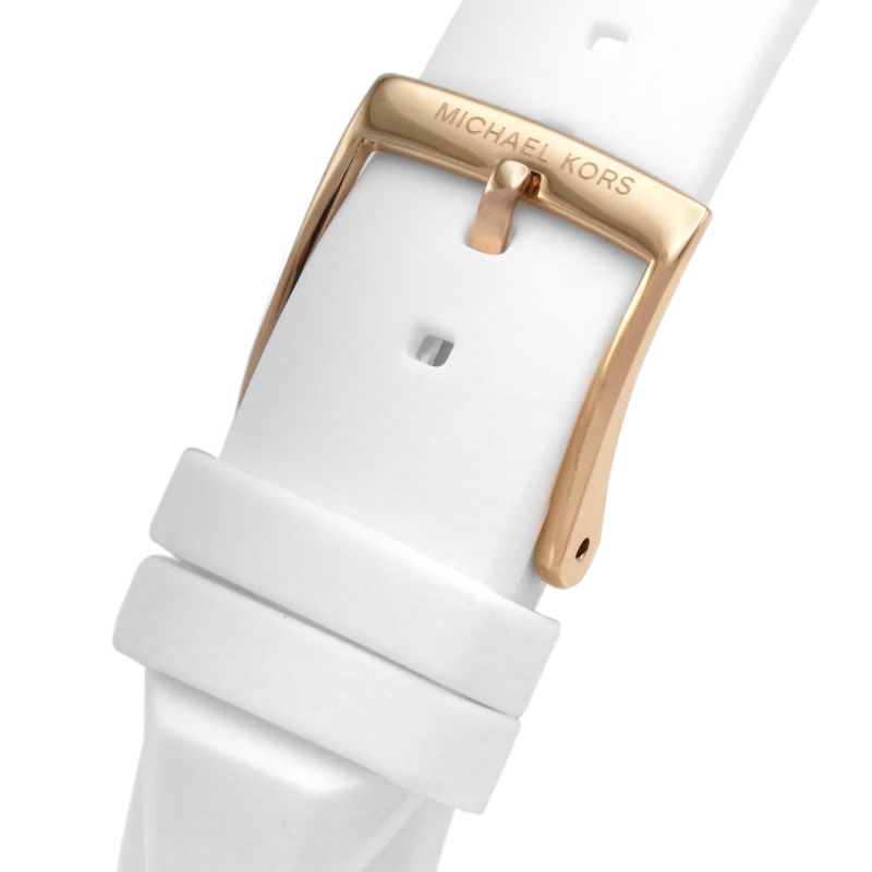 Michael Kors Runway Quartz White Dial White Rubber Strap Watch For Women - MK6853 Buy Now By Michael Kors