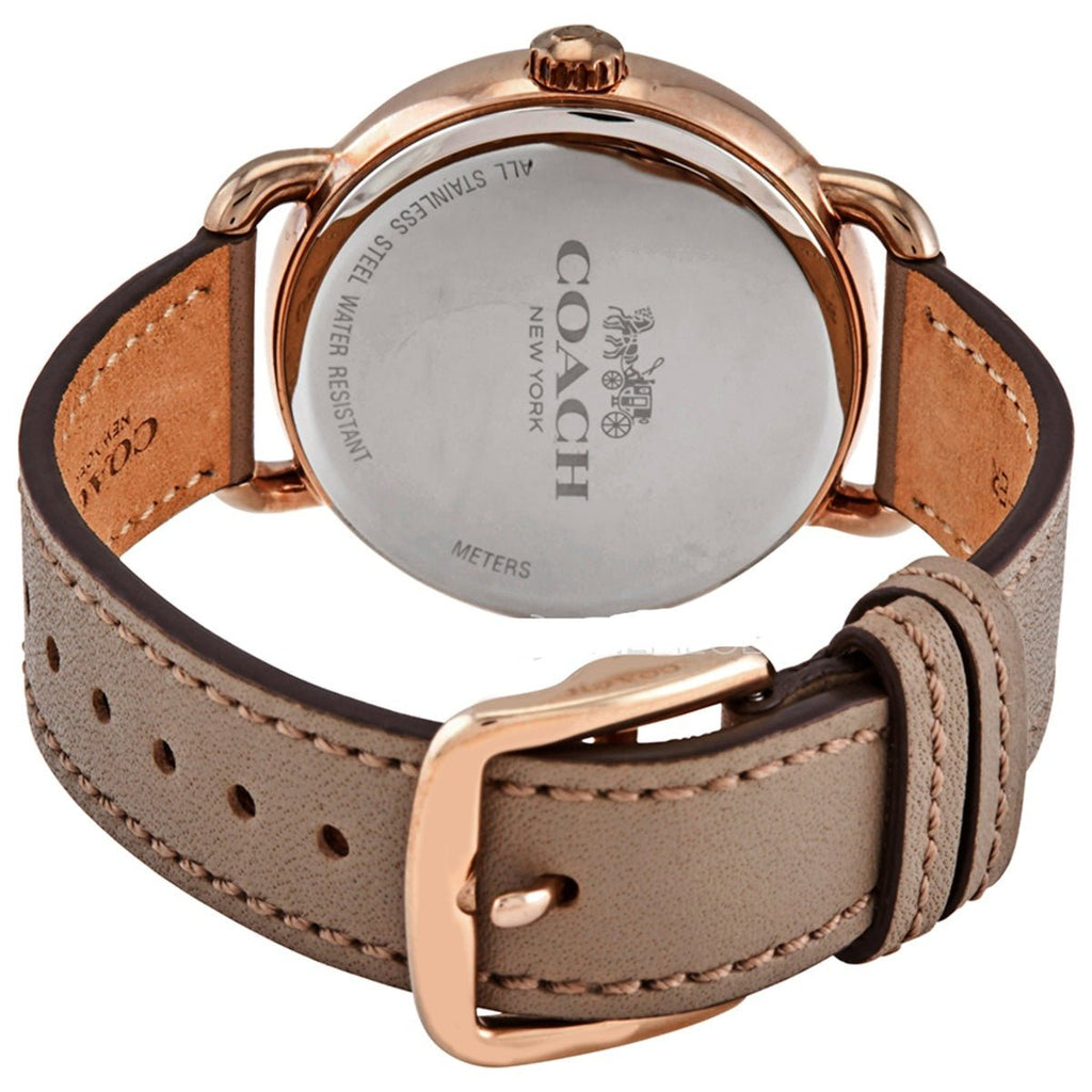Coach Delancey Grey Dial Grey Leather Strap Watch For Women - 14502797 Buy Now By Coach