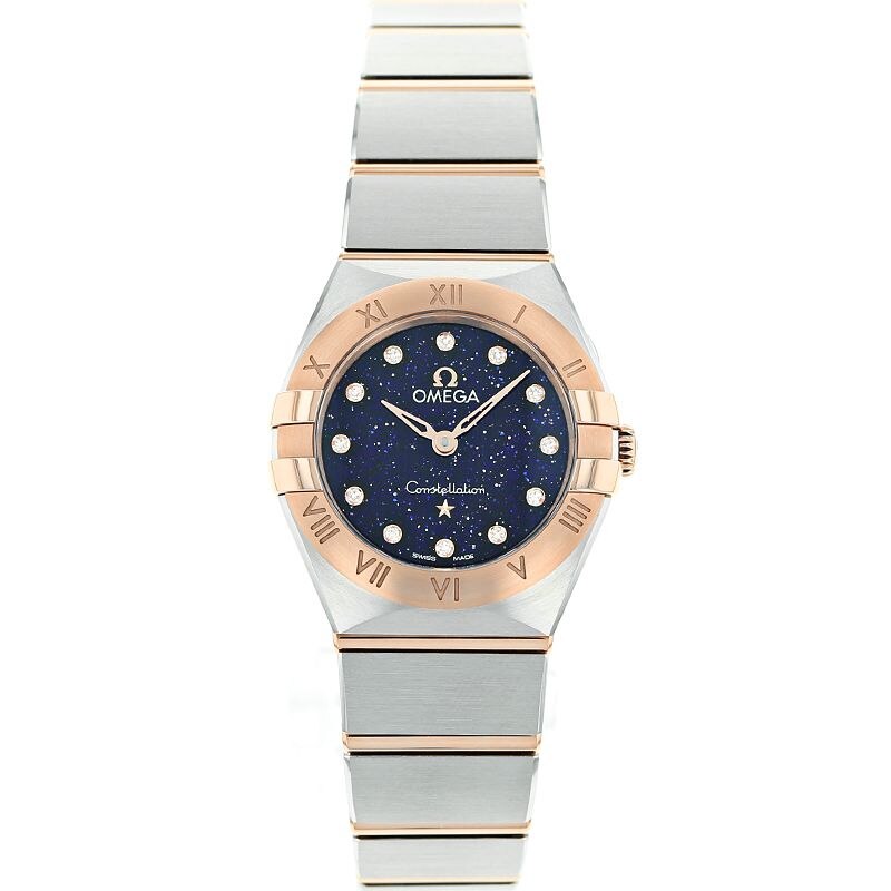 Omega Constellation Quartz Diamonds Blue Dial Two Tone Steel Strap Watch for Women - 131.20.25.60.53.002 Buy Now By Omega