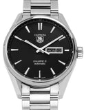 Tag Heuer Carrera Calibre 5 Automatic Black Dial Silver Steel Strap Watch for Men - WAR201A.BA0723 Buy Now By Tag Heuer