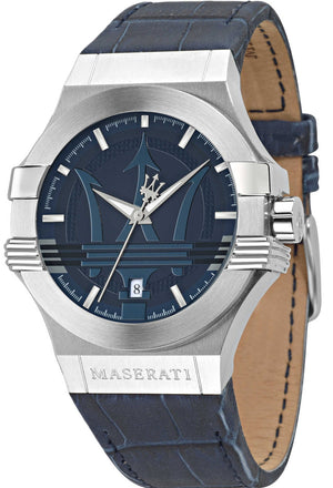 Maserati Potenza Blue Dial Blue Leather Strap Watch For Men - R8851108015 Buy Now By Maserati