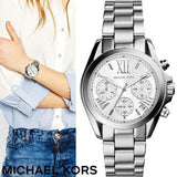Michael Kors Bradshaw Chronograph Silver Dial Silver Steel Strap Watch for Women - MK6174 Buy Now By Michael Kors