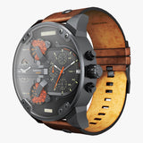 Diesel Mr Daddy 2.0 Chronograph Black Dial Brown Leather Strap Watch For Men - DZ7332 Buy Now By Diesel
