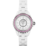 Chanel J12 Quartz Diamonds Mother of Pearl White Dial White Steel Strap Watch for Women - J12 H3243 Buy Now By Chanel