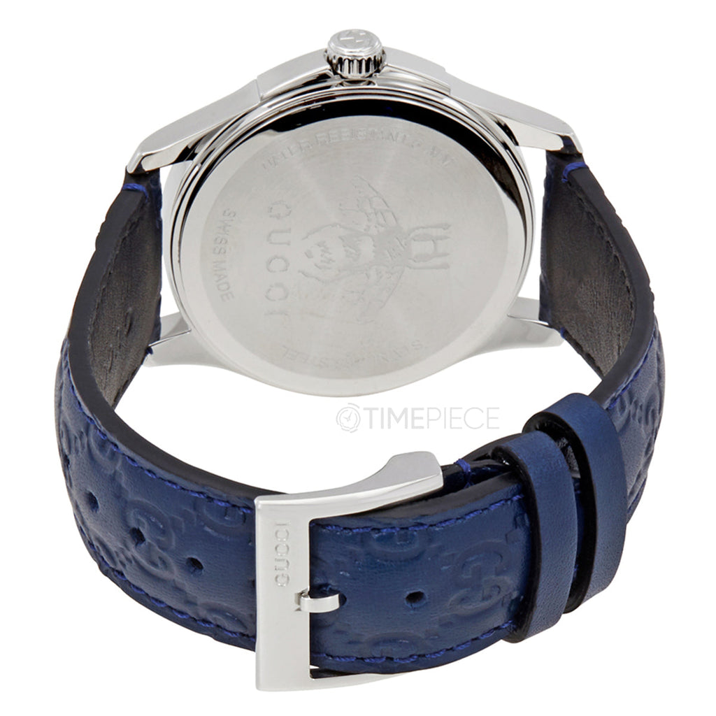 Gucci G Timeless Quartz Blue Dial Blue Leather Strap Watch For Men - YA1264032 Buy Now By Gucci