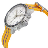 Tissot Quickster Chronograph NBA LA Lakers White Dial Yellow NATO Strap Watch for Men - T095.417.17.037.05 Buy Now By Tissot