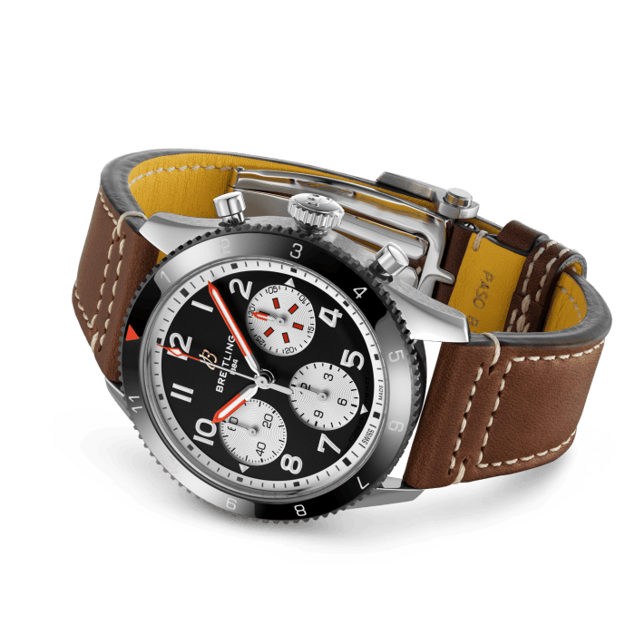 Breitling Avi Chronograph 42 Mosquito Black Dial Brown Leather Strap Watch for Men - Y233801A1B1X1 Buy Now By Breitling