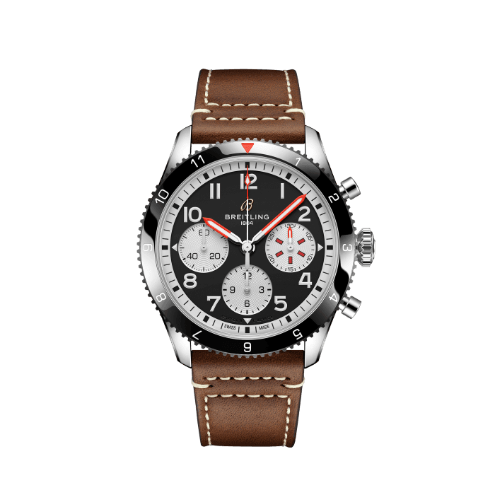Breitling Avi Chronograph 42 Mosquito Black Dial Brown Leather Strap Watch for Men - Y233801A1B1X1 Buy Now By Breitling