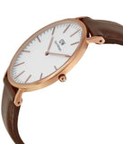 Daniel Wellington Classic Bristol White Dial Brown Leather Strap Watch For Men - DW00100009 Buy Now By Daniel Wellington