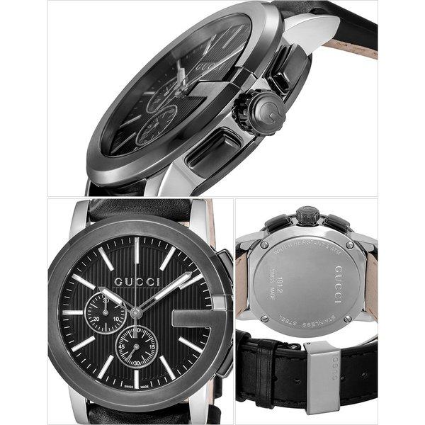 Gucci G Chrono Black Dial Black Leather Strap Watch For Men - YA101205 Buy Now By Gucci